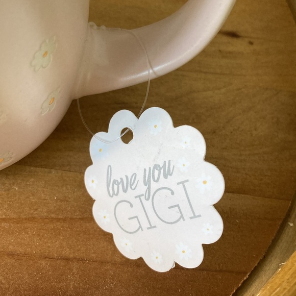 Gigi Coffee Mug Sunday Mornings Hand Painted Stoneware Daisy Floral MOD feminine - Picture 6 of 8